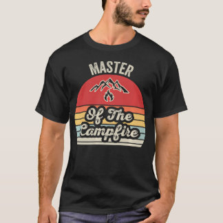 Camiseta Mestre Da Fogueira Divertida De Acampamento