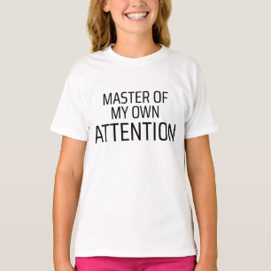 Camiseta Mestre Da Minha Própria Atenção Minimalista Máquin