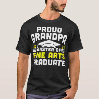 Camiseta Mestre das Belas Artes Orgulhosas Formando 2021 De