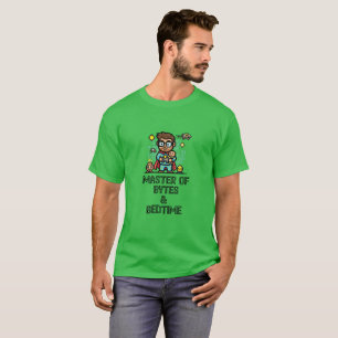Camiseta Mestre de Bytes e Geek Dad na Hora de Dormir