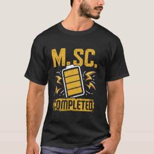 Camiseta Mestre de Ciência M SC CONCLUÍDO Mestrado Divertid