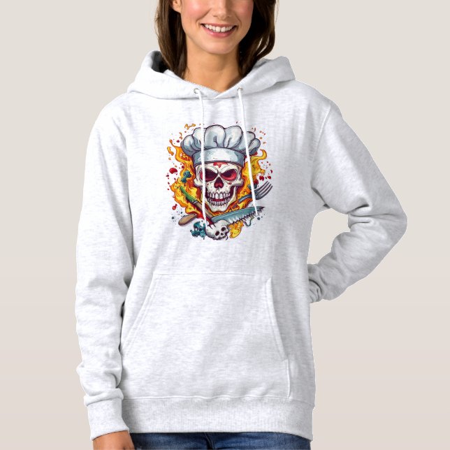 Camiseta Mestre de Cozinha Chef Caveira (Frente)