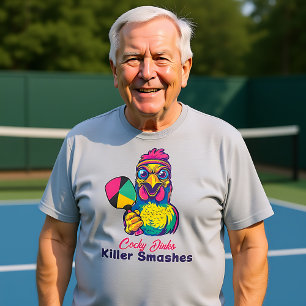 Camiseta Mestre de Esmagamento do Pickleball Cock-a-Dink
