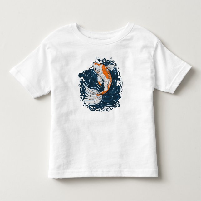 Camiseta Mestre de flexão de água de Koi Fish (Frente)
