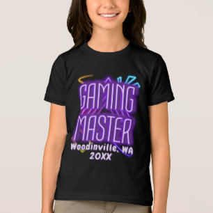 Camiseta Mestre de Jogos Personalizado para Nome da Data da