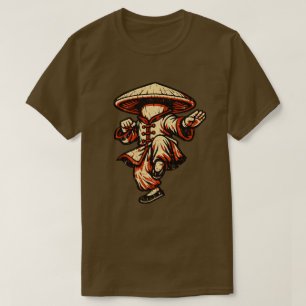 Camiseta Mestre de Kung Fu Cogumelo — Arte Marcial Retro Vi