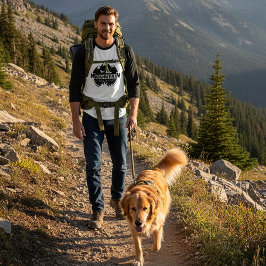 Camiseta Mestre de montanha, caminhador/motociclista