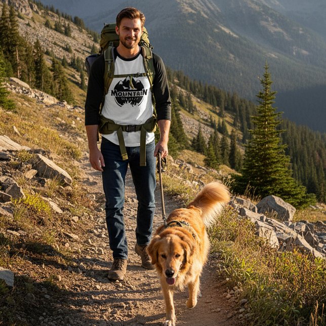 Camiseta Mestre de montanha, caminhador/motociclista (Criador carregado)