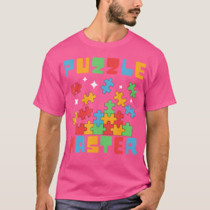 Camiseta Mestre de Quebra-Cabeça Legal Para Homens e Mulher
