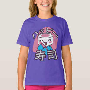 Camiseta Mestre de Sushi Engraçado Design de Desenho Animad