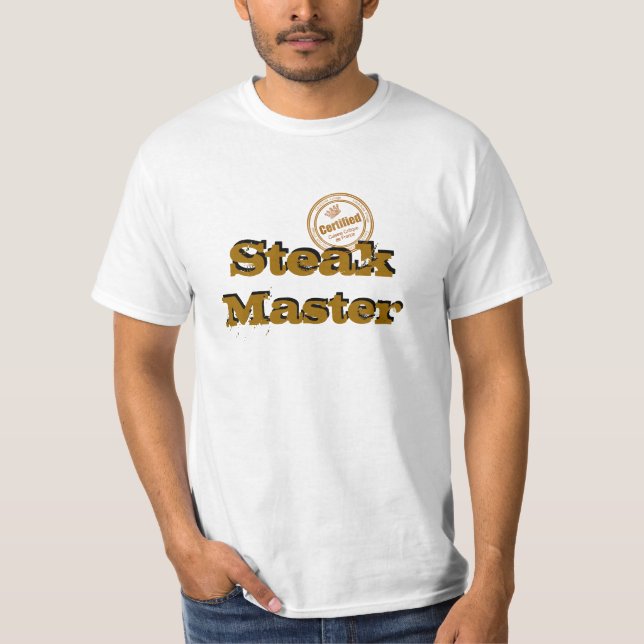 Camiseta Mestre do bife certificado (Frente)