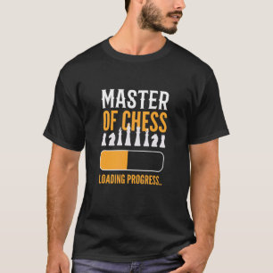 Camiseta Mestre do Chess Carregando Progresso do Jogo de Co