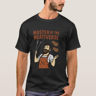 Camiseta Mestre do CHURRASCO Meativerso Engraçado Fathe