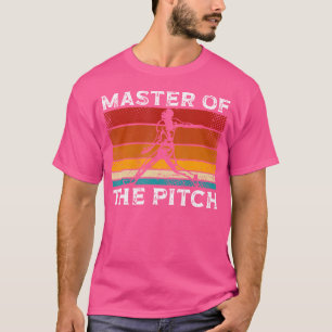 Camiseta Mestre Do Cricket Da Equipe De Cricket De Pitch