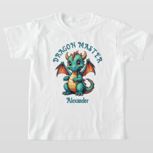 Camiseta Mestre do Dragão Dragão Verde Fofo Personalizado