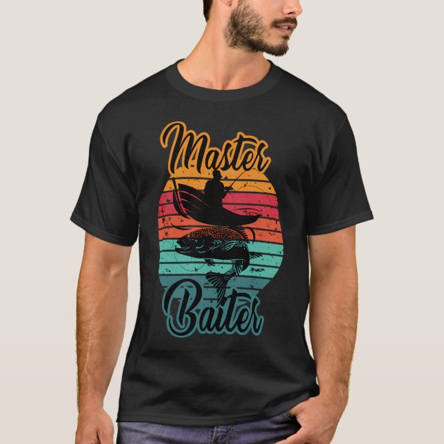 Camiseta Mestre Isca Engraçada Pesca (Frente)