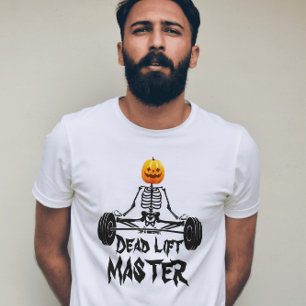 Camiseta Mestre LIFT do MORTO do Skeleton   Citação engraça
