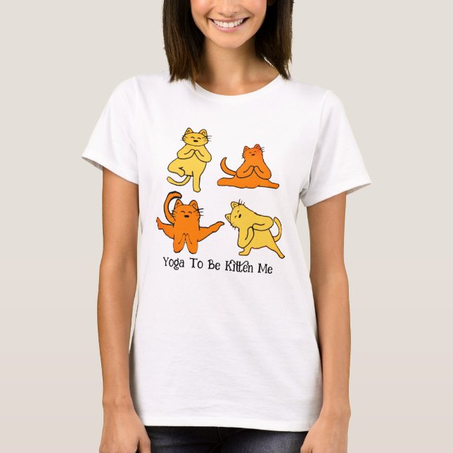 Camiseta Mestre Meow-ga: Hillarious Cat Yoga Pun (Frente)