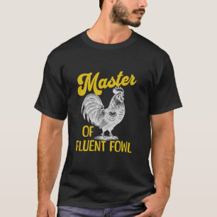 Camiseta Mestre Retro de Língua Fluente de Aves Vintage Eng