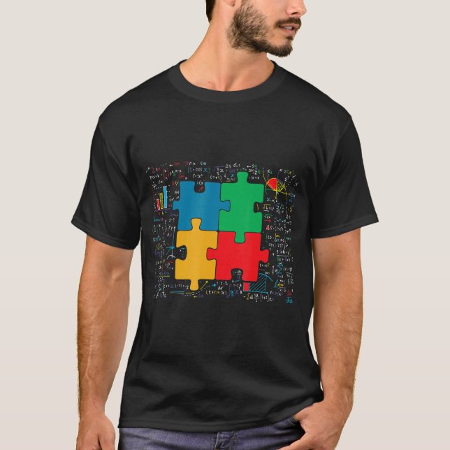 Camiseta Mestre Solver Jigsee Quebra-cabeça Matemática (Frente)