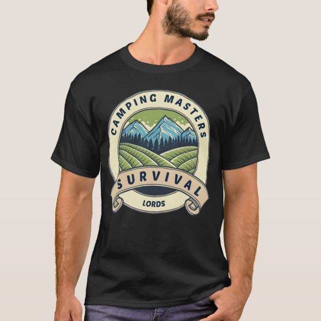 Camiseta Mestres do Acampamento Senhores da Sobrevivência v (Frente)