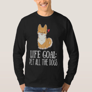 Camiseta Meta da Vida Acariciar Todos os Cães Cachorrinho C