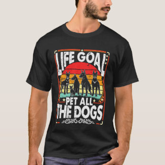 Camiseta Meta da Vida Acariciar Todos os Cães Engraçado par