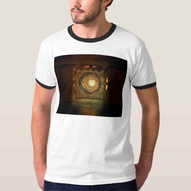 Camiseta Meta de Ano Novo com tema steampunk da SlipperyJoe (Frente)