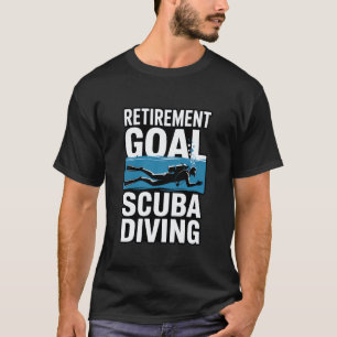 Camiseta Meta de aposentadoria mergulho no oceano