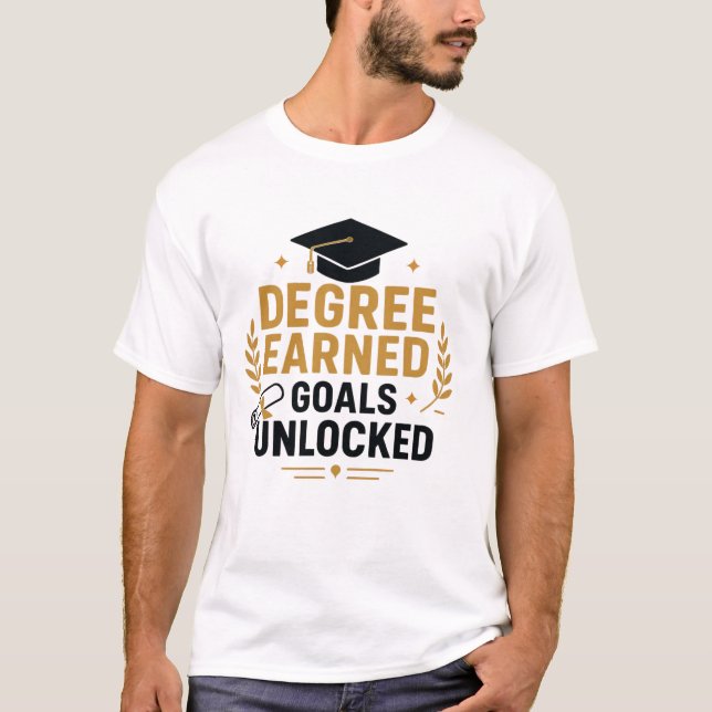 Camiseta Meta de Diploma Conquistada Graduação (Frente)