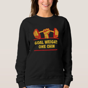 Camiseta Meta de Peso Um Queixo Treino Piada Academia Troca