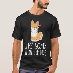 Camiseta Meta de Vida Acariciar Todos os Cães Cachorrinho C