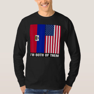 Camiseta Metade Americano Metade Haitiano Herança e Raízes 