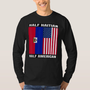 Camiseta Metade Americano Metade Haitiano Herança e Raízes 