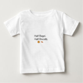 Camiseta Metade Bagel. Metade Biscotti. Bebê Juditaliano En