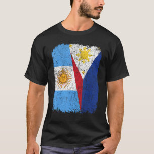 Camiseta Metade Bandeira Argentina Metade Bandeira Filipina