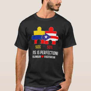 Camiseta Metade Colombiana Metade Porto-riquenha Bandeira M