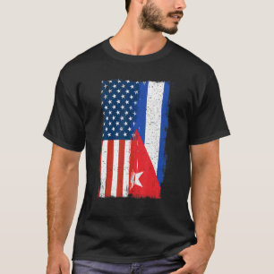 Camiseta Metade Cubana - Bandeira Americana - A América Ros