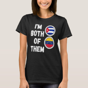 Camiseta Metade Cubano Metade Venezuelano Herança Venezuela