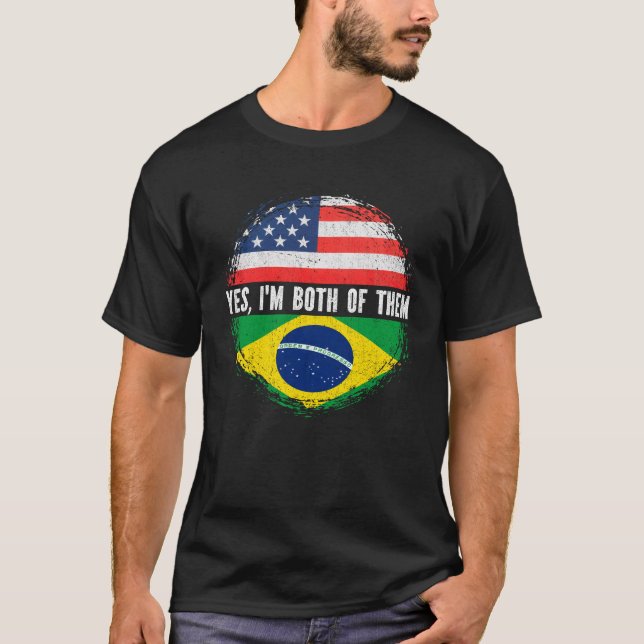 Camiseta Metade da América Metade do Brasil (Frente)