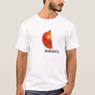 Camiseta Metade da maçã vermelha esquerda
