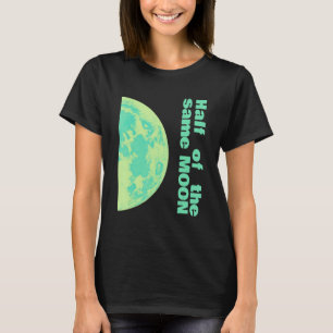 Camiseta Metade da mesma onda casal de vaporwave direito 2