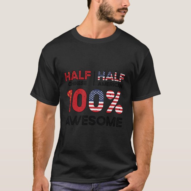 Camiseta Metade da nacionalidade chinesa americana (Frente)