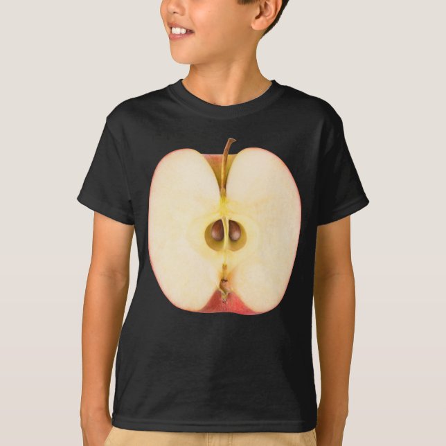 Camiseta Metade de maçã vermelha (Frente)