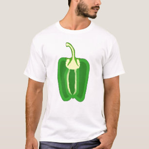 Camiseta Metade de pimenta de Bell verde