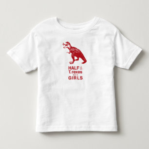 Camiseta "Metade de todos os T. rexes eram meninas" Raglan 