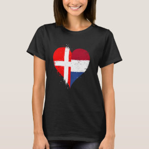 Camiseta Metade Dinamarquesa Meio Holandês A Dinamarca País