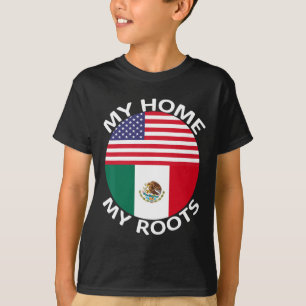 Camiseta Metade do México Meio Bandeira Americana Usa Méxic