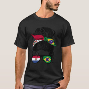 Camiseta Metade Do Paraguai Metade Do Brasil Mistura Paragu