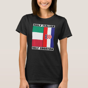 Camiseta Metade do Patrimônio Croata Italiano Itália Croáci